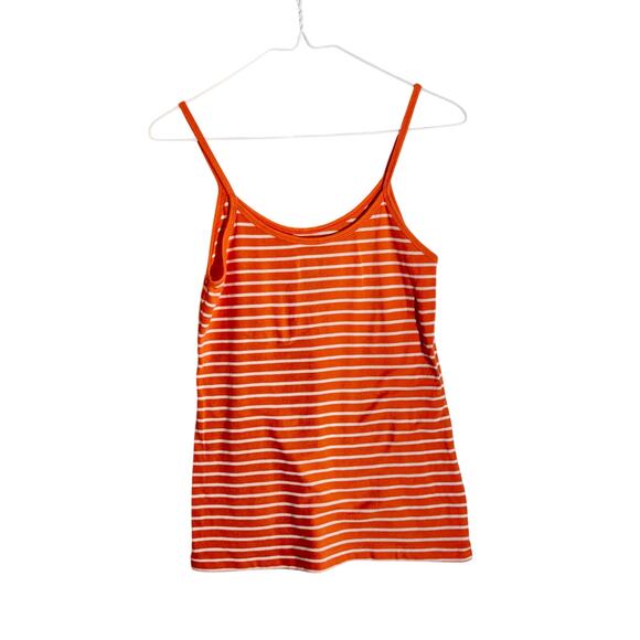 Banana Republic orange & white striped cami tank top large - Picture 3 of 3